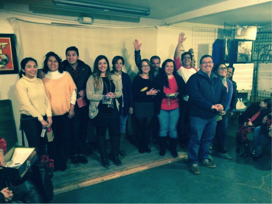 UNM Dream Team Members posing for a picture at a Christmas celebration last year. Photo by John Acosta/ NM News Port