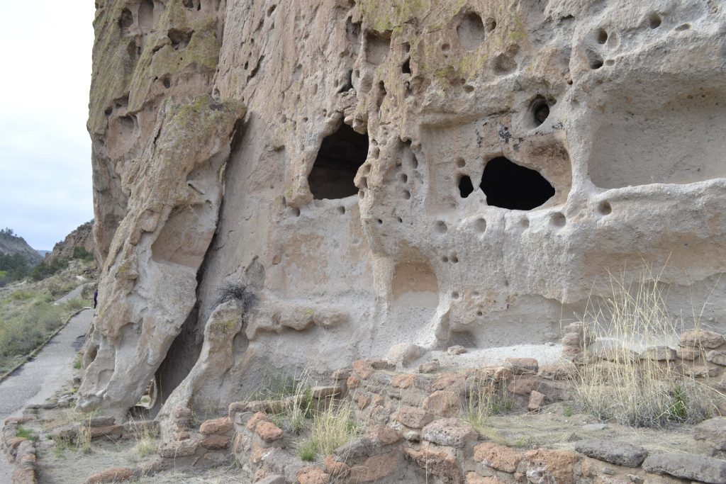 Bandelier National Monument features hand-carved cavettes by ancient Pueblo Indians. Photo by Tania Martinez/NMNP 