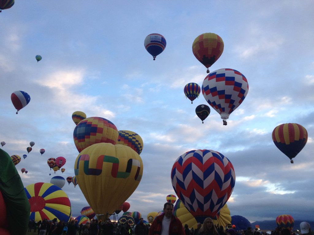The fiesta began in 1972 with only 14 balloons but now has grown to encompass about 600 balloons, according to balloonfiesta.com. Photo by Lauren Marvin / NMNP