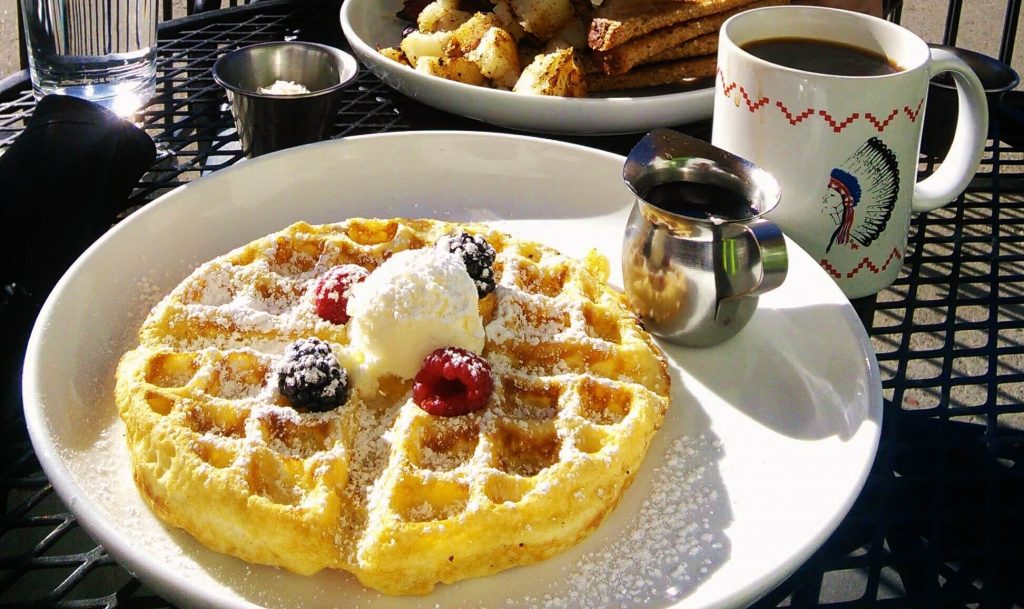 Pictured below is a crisp Belgium waffle topped with organic raspberries and blackberries. Photo by Veronica Munoz/NMNP