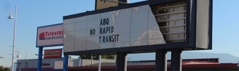 Local business protests ART in Albuquerque. Businesses worry construction may divert traffic away from their stores. Photo by Carson Schneider / NM News Port