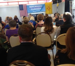 About four dozen teachers, school administrators, parents and others attended a town hall style meeting in Albuquerque with Anne Holton, former Secretary of Education in Virginia, and the wife of Tim Kaine, the Democratic candidate for Vice President.