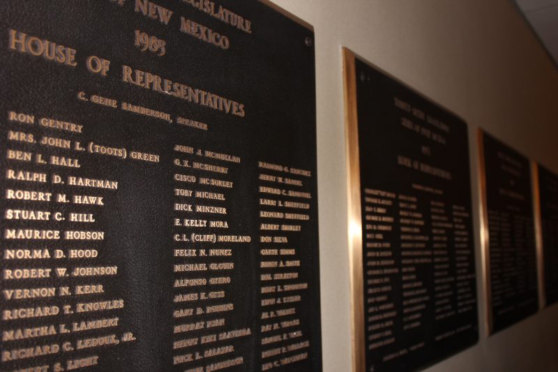 House of Reps Plaque in Santa Fe