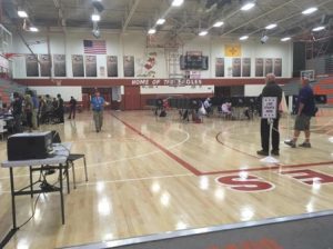 Some Albuquerque citizens went to Eldorado High School to vote on Election Day. The location has seen a steady flow of voters coming in. 