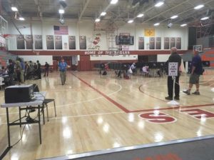 Some Albuquerque citizens went to Eldorado High School to vote on Election Day. The location has seen a steady flow of voters coming in.