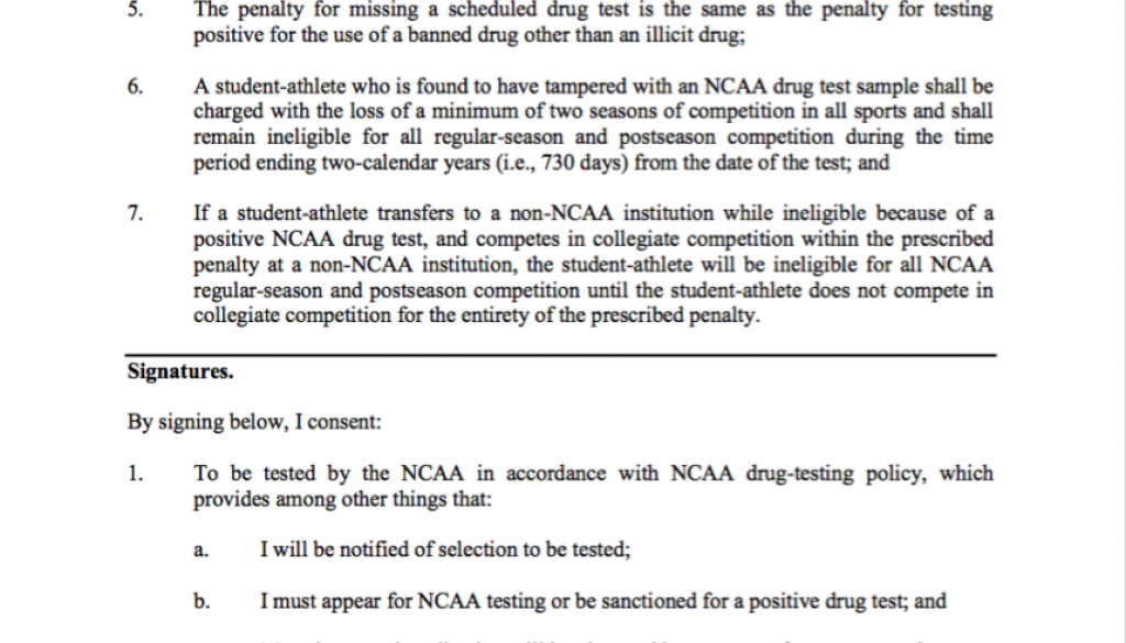 NCAA drug test 2 New Mexico News Port
